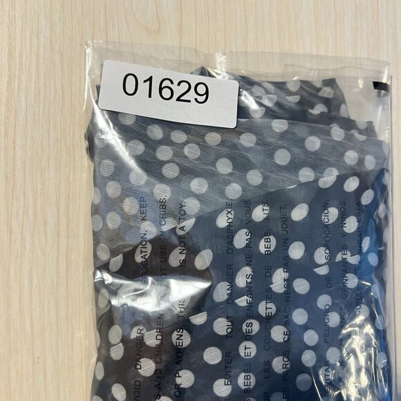 Slinky Brand Black White Polka Dot Sheer Coverup 1X Rockabilly Vacation Beach - Picture 7 of 7